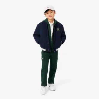 Felpa con cappuccio e zip in pile stampata per bambini