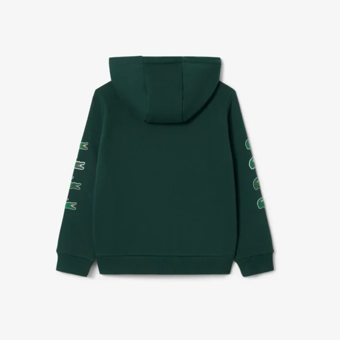 Felpa con cappuccio e zip in pile stampata per bambini Felpa con cappuccio e zip in pile stampata per bambini