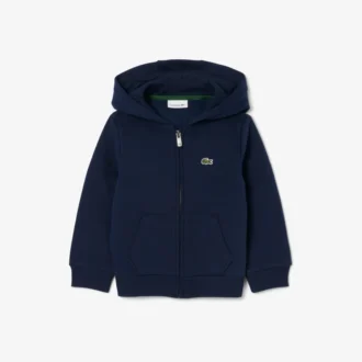 Felpa con cappuccio in pile con zip per bambini