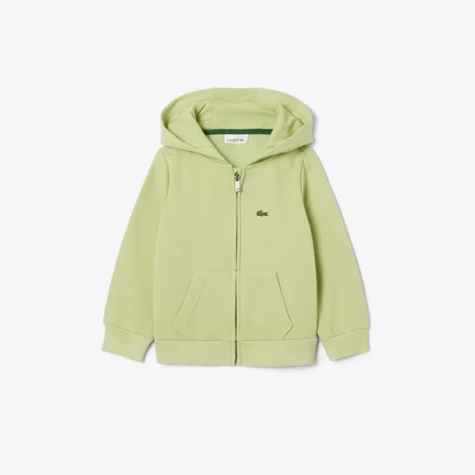 Felpa con cappuccio in pile con zip per bambini