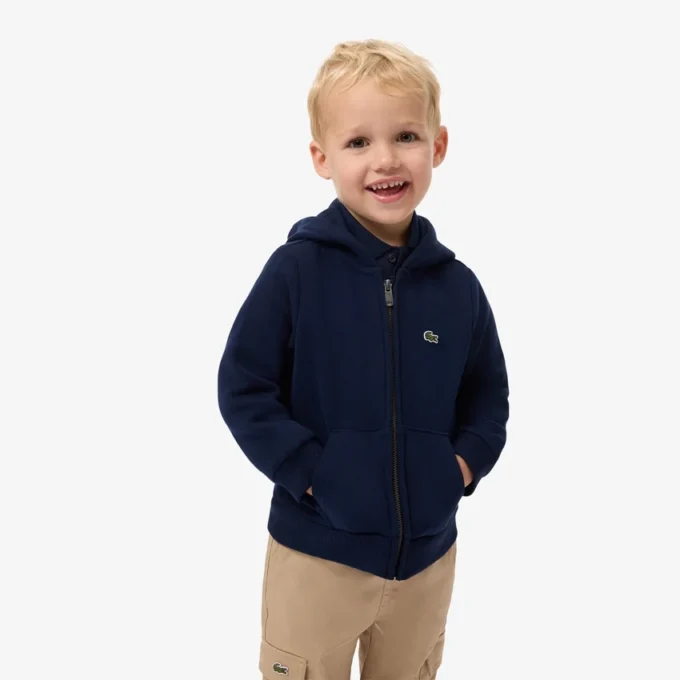 Felpa con cappuccio in pile con zip per bambini Felpa con cappuccio in pile con zip per bambini