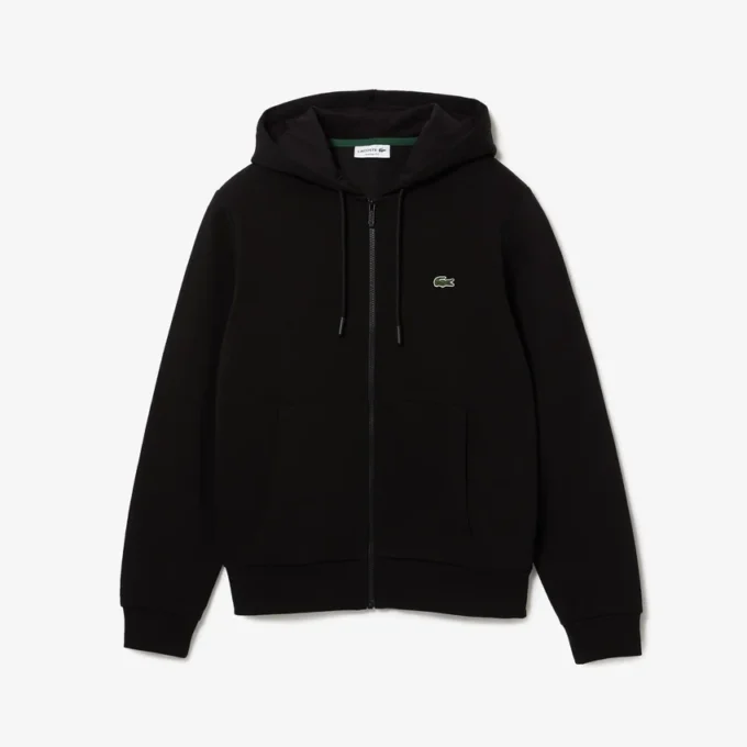 Felpa con cappuccio in pile da uomo con zip Felpa con cappuccio in pile da uomo con zip