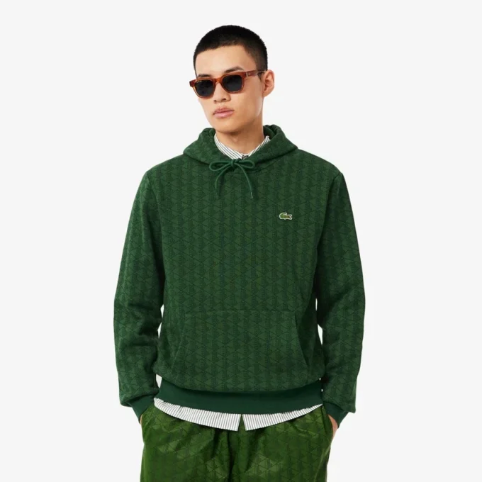 Felpa con cappuccio in pile Monogram da uomo