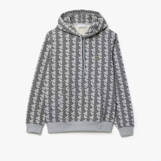 Felpa con cappuccio in pile Monogram da uomo