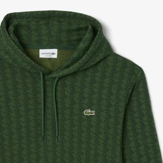 Felpa con cappuccio in pile Monogram da uomo
