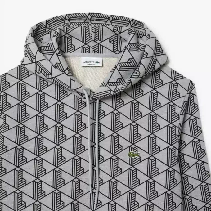 Felpa con cappuccio in pile Monogram da uomo