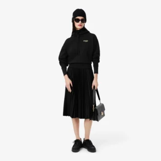 Felpa con cappuccio oversize da donna con logo