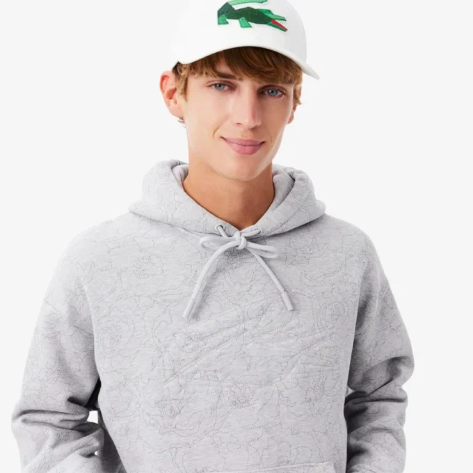 Felpa con cappuccio stampata da uomo dalla vestibilità comoda Felpa con cappuccio stampata da uomo dalla vestibilità comoda