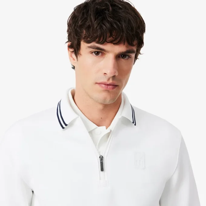 Felpa con colletto polo Tennis Heritage e zip Felpa con colletto polo Tennis Heritage e zip