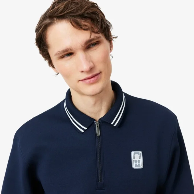 Felpa con colletto polo Tennis Heritage e zip Felpa con colletto polo Tennis Heritage e zip