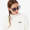 Felpa con zip e badge, vestibilità comoda Felpa con zip e badge, vestibilità comoda