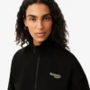 Felpa con zip e badge, vestibilità comoda Felpa con zip e badge, vestibilità comoda