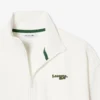 Felpa con zip e badge, vestibilità comoda Felpa con zip e badge, vestibilità comoda