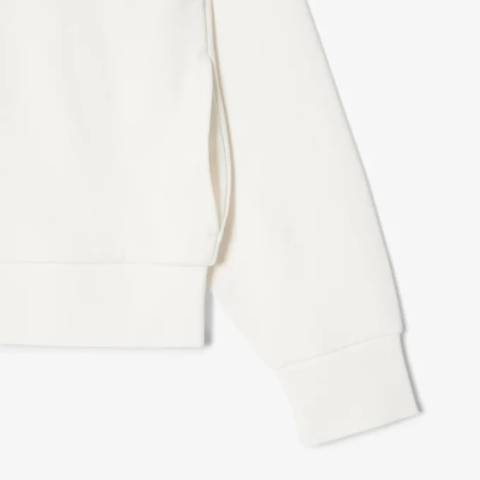 Felpa con zip e badge, vestibilità comoda Felpa con zip e badge, vestibilità comoda
