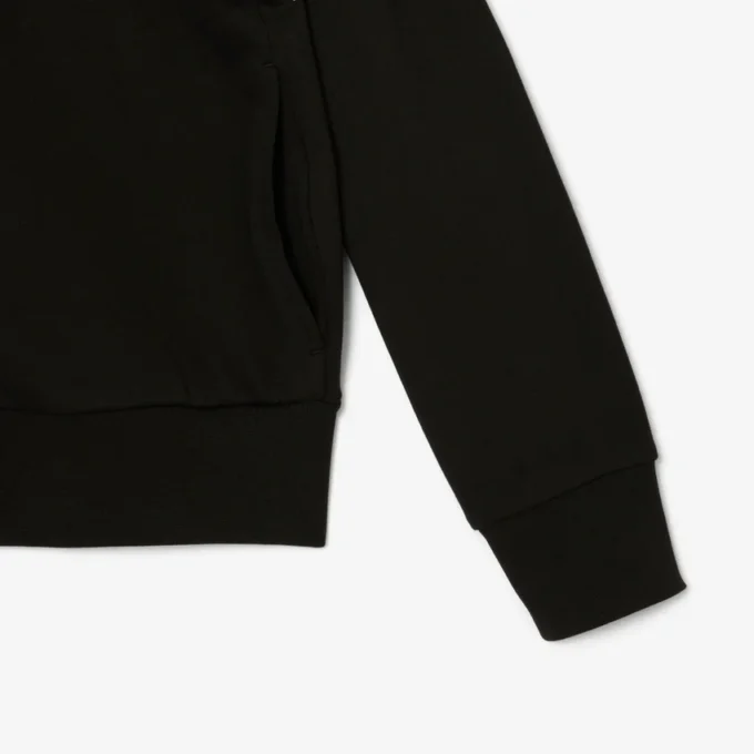 Felpa con zip e badge, vestibilità comoda Felpa con zip e badge, vestibilità comoda