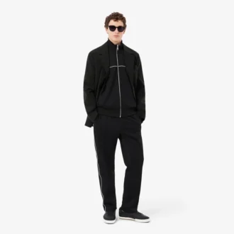 Felpa con zip e dettagli decorativi