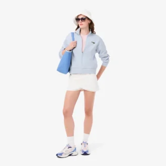 Felpa con zip e logo, vestibilità comoda Felpa con zip e logo, vestibilità comoda