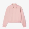 Felpa da donna con colletto Polo ricamato e vestibilità comoda Felpa da donna con colletto Polo ricamato e vestibilità comoda