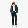 Felpa da donna con zip e dettagli a righe Felpa da donna con zip e dettagli a righe
