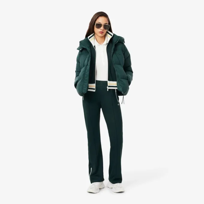 Felpa da donna con zip e dettagli a righe Felpa da donna con zip e dettagli a righe