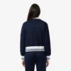 Felpa da donna con zip e dettagli a righe Felpa da donna con zip e dettagli a righe
