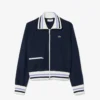 Felpa da donna con zip e dettagli a righe Felpa da donna con zip e dettagli a righe