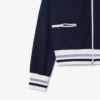 Felpa da donna con zip e dettagli a righe Felpa da donna con zip e dettagli a righe