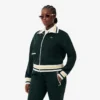 Felpa da donna con zip e dettagli a righe Felpa da donna con zip e dettagli a righe