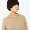 Felpa da donna in cotone con logo in rilievo Felpa da donna in cotone con logo in rilievo