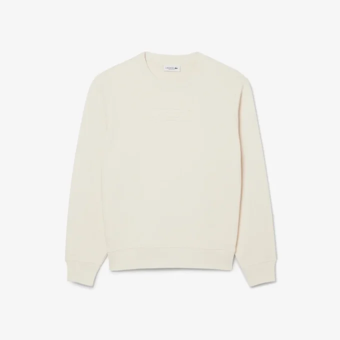 Felpa da donna in cotone con logo in rilievo Felpa da donna in cotone con logo in rilievo