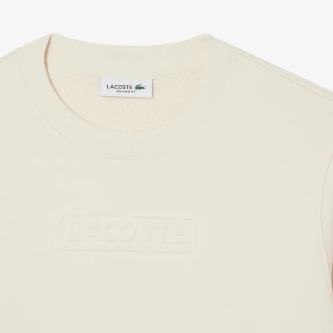 Felpa da donna in cotone con logo in rilievo Felpa da donna in cotone con logo in rilievo