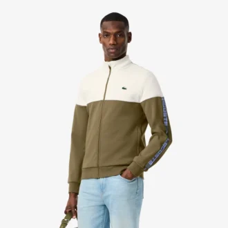 Felpa da tennis da uomo con zip e blocchi di colore