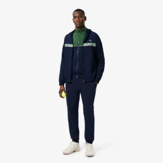 Felpa da tennis da uomo con zip e blocchi di colore