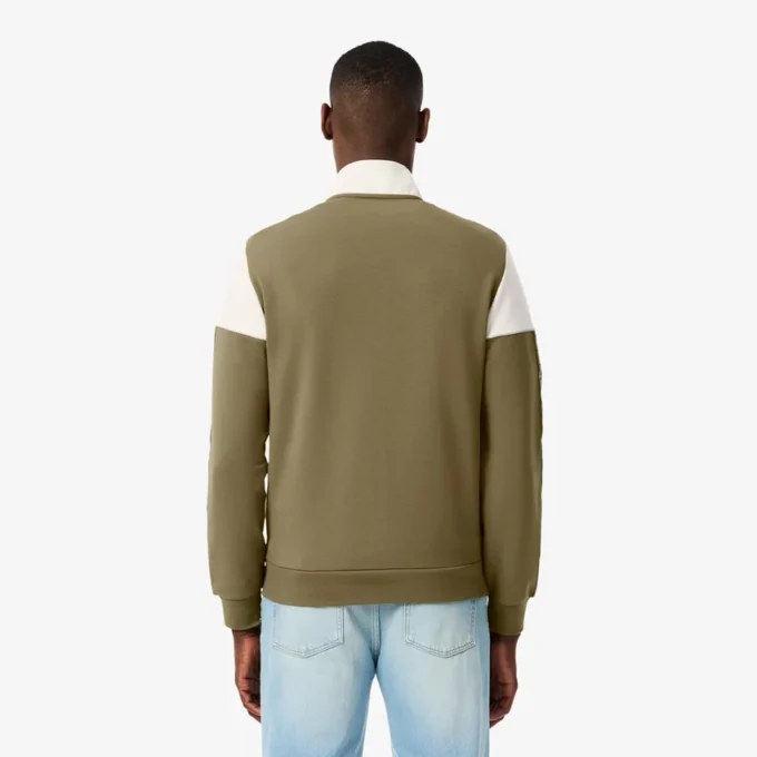 Felpa da tennis da uomo con zip e blocchi di colore Felpa da tennis da uomo con zip e blocchi di colore