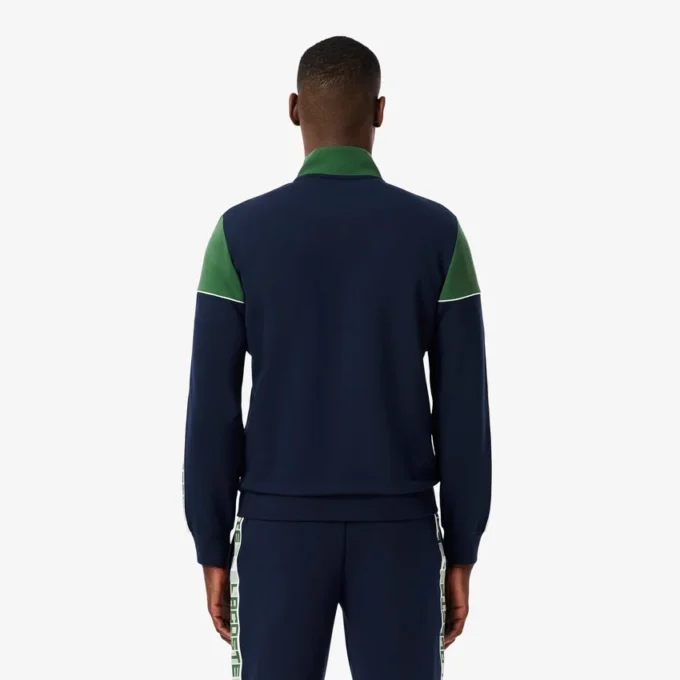 Felpa da tennis da uomo con zip e blocchi di colore Felpa da tennis da uomo con zip e blocchi di colore