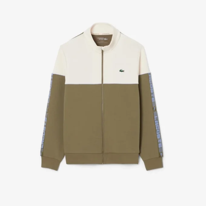 Felpa da tennis da uomo con zip e blocchi di colore Felpa da tennis da uomo con zip e blocchi di colore