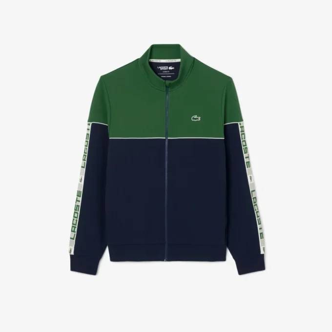 Felpa da tennis da uomo con zip e blocchi di colore Felpa da tennis da uomo con zip e blocchi di colore