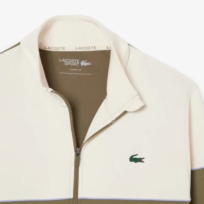 Felpa da tennis da uomo con zip e blocchi di colore Felpa da tennis da uomo con zip e blocchi di colore