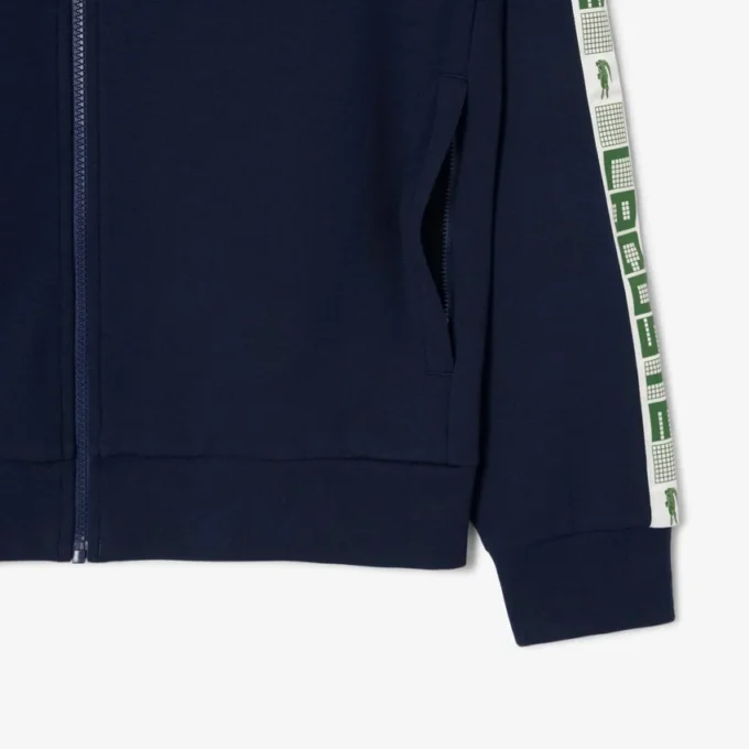 Felpa da tennis da uomo con zip e blocchi di colore Felpa da tennis da uomo con zip e blocchi di colore