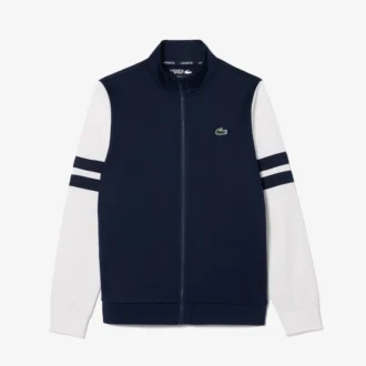Felpa da tennis elasticizzata con zip da uomo