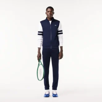 Felpa da tennis elasticizzata con zip da uomo