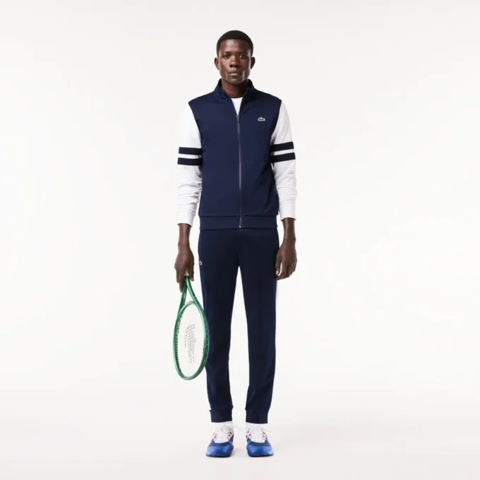 Felpa da tennis elasticizzata con zip da uomo Felpa da tennis elasticizzata con zip da uomo
