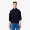 Felpa da uomo con colletto Polo in cotone a costine Felpa da uomo con colletto Polo in cotone a costine