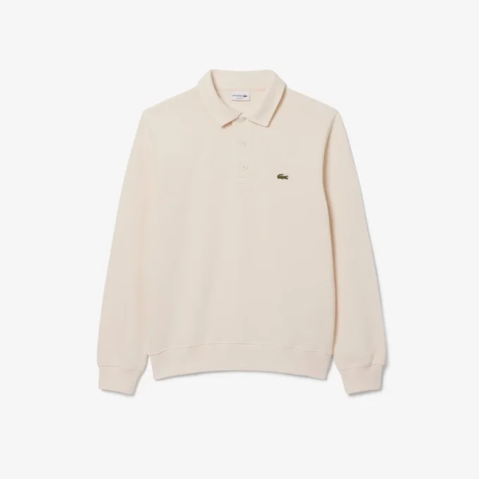 Felpa da uomo con colletto Polo in cotone a costine Felpa da uomo con colletto Polo in cotone a costine