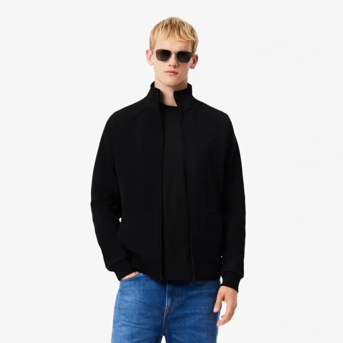 Felpa da uomo con zip in jersey double face Felpa da uomo con zip in jersey double face