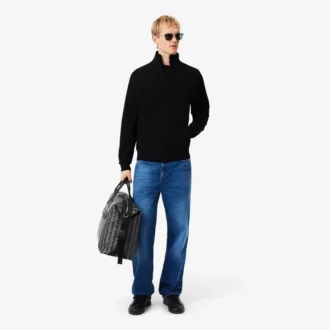 Felpa da uomo con zip in jersey double face