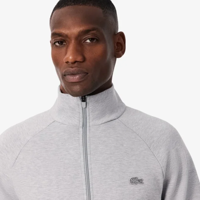 Felpa da uomo con zip in jersey double face Felpa da uomo con zip in jersey double face