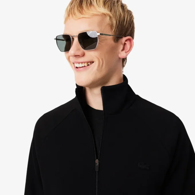Felpa da uomo con zip in jersey double face Felpa da uomo con zip in jersey double face
