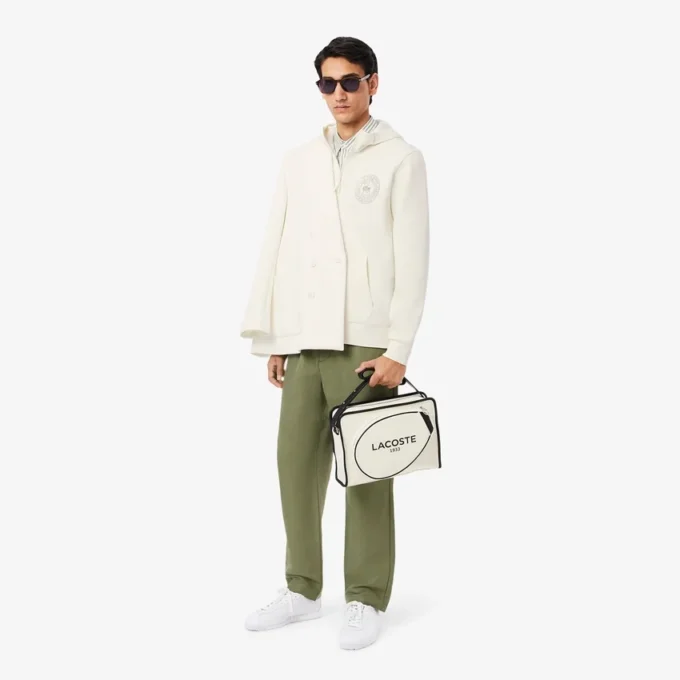 Felpa da uomo con zip in piqué dal taglio classico Felpa da uomo con zip in piqué dal taglio classico