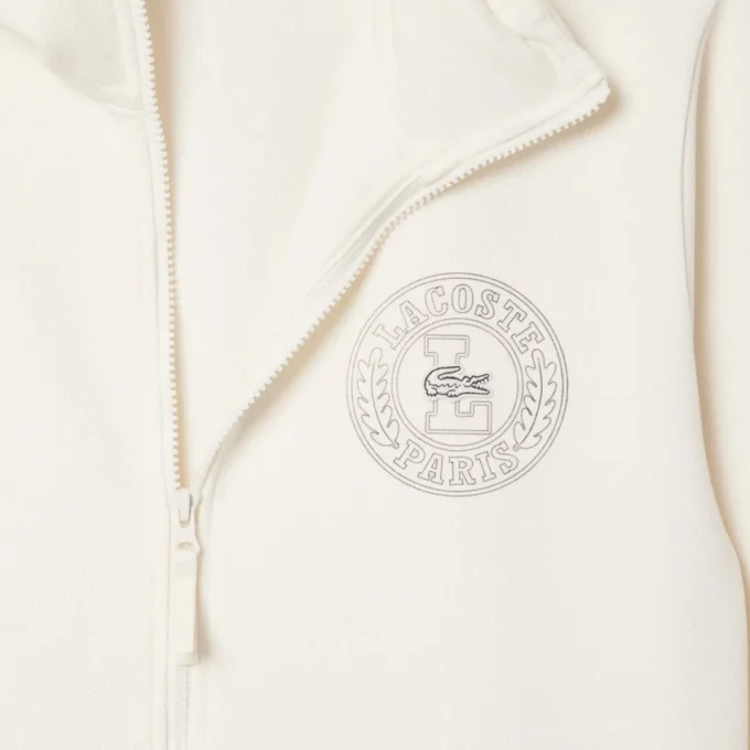 Felpa da uomo con zip in piqué dal taglio classico Felpa da uomo con zip in piqué dal taglio classico